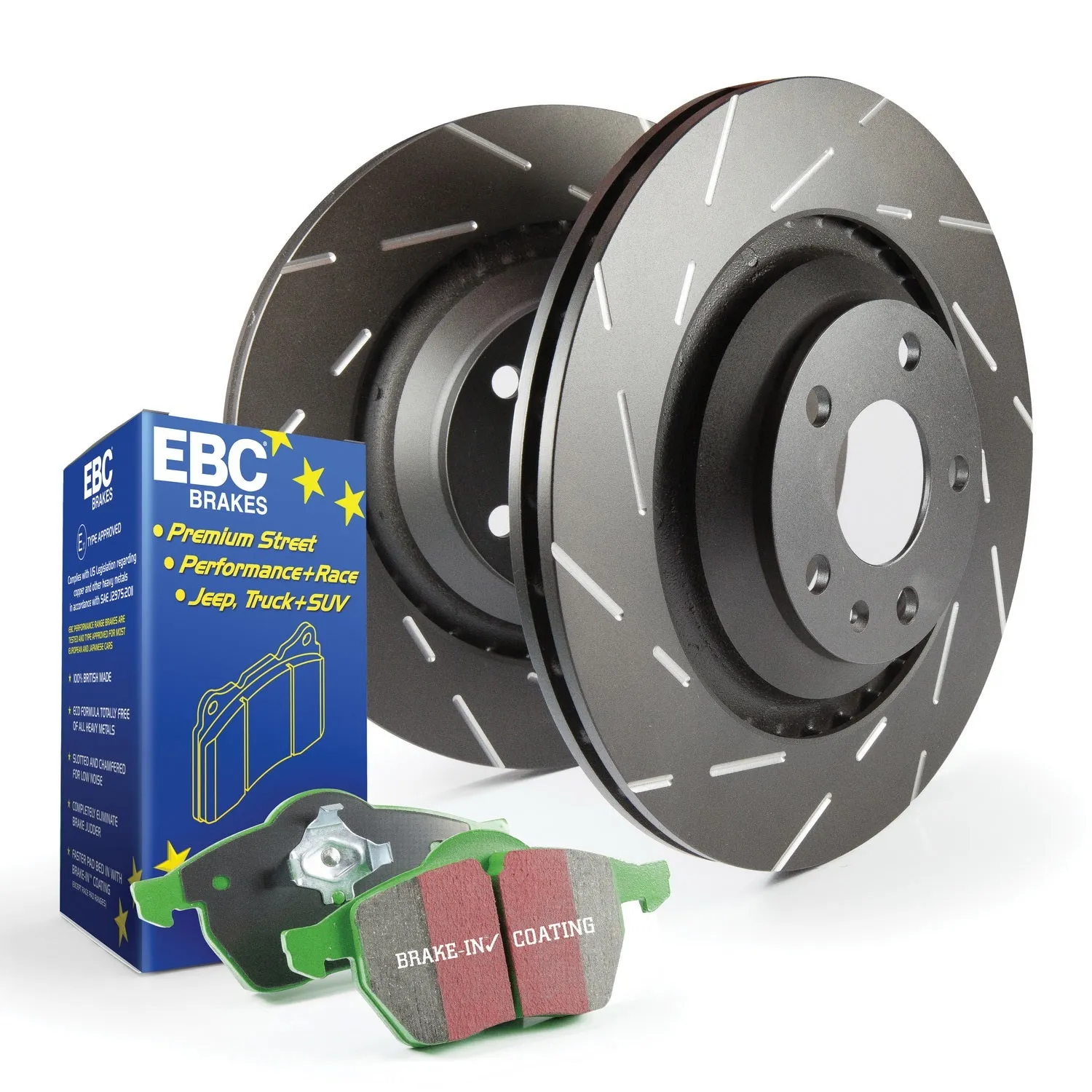 EBC Brakes S2KR1431 S2 Kits Greenstuff 2000 and USR Rotors
