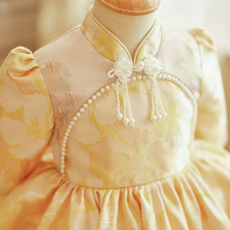 Elegant Princess Dress Romantic Palace Style Girl's Dress