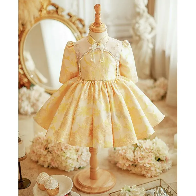 Elegant Princess Dress Romantic Palace Style Girl's Dress