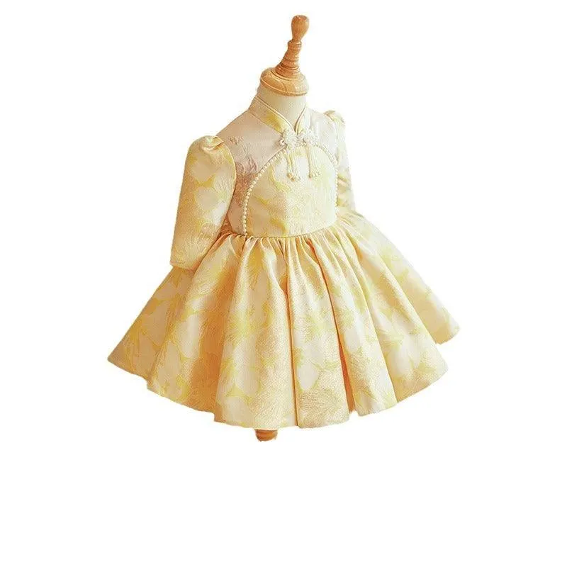 Elegant Princess Dress Romantic Palace Style Girl's Dress