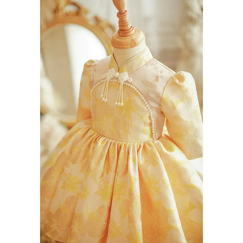 Elegant Princess Dress Romantic Palace Style Girl's Dress