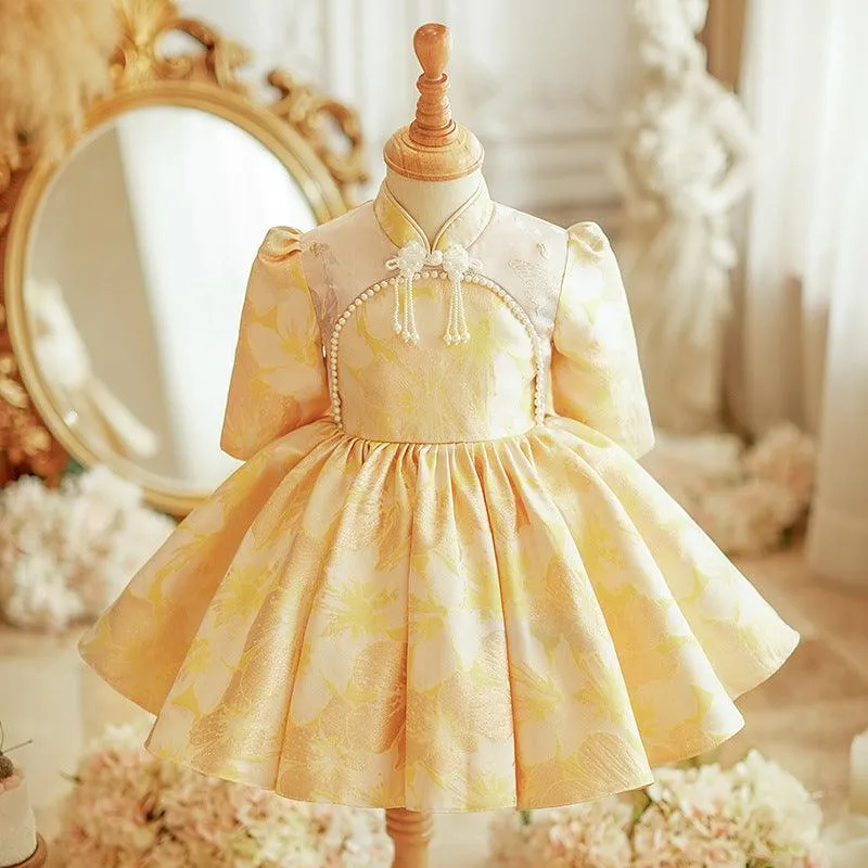 Elegant Princess Dress Romantic Palace Style Girl's Dress
