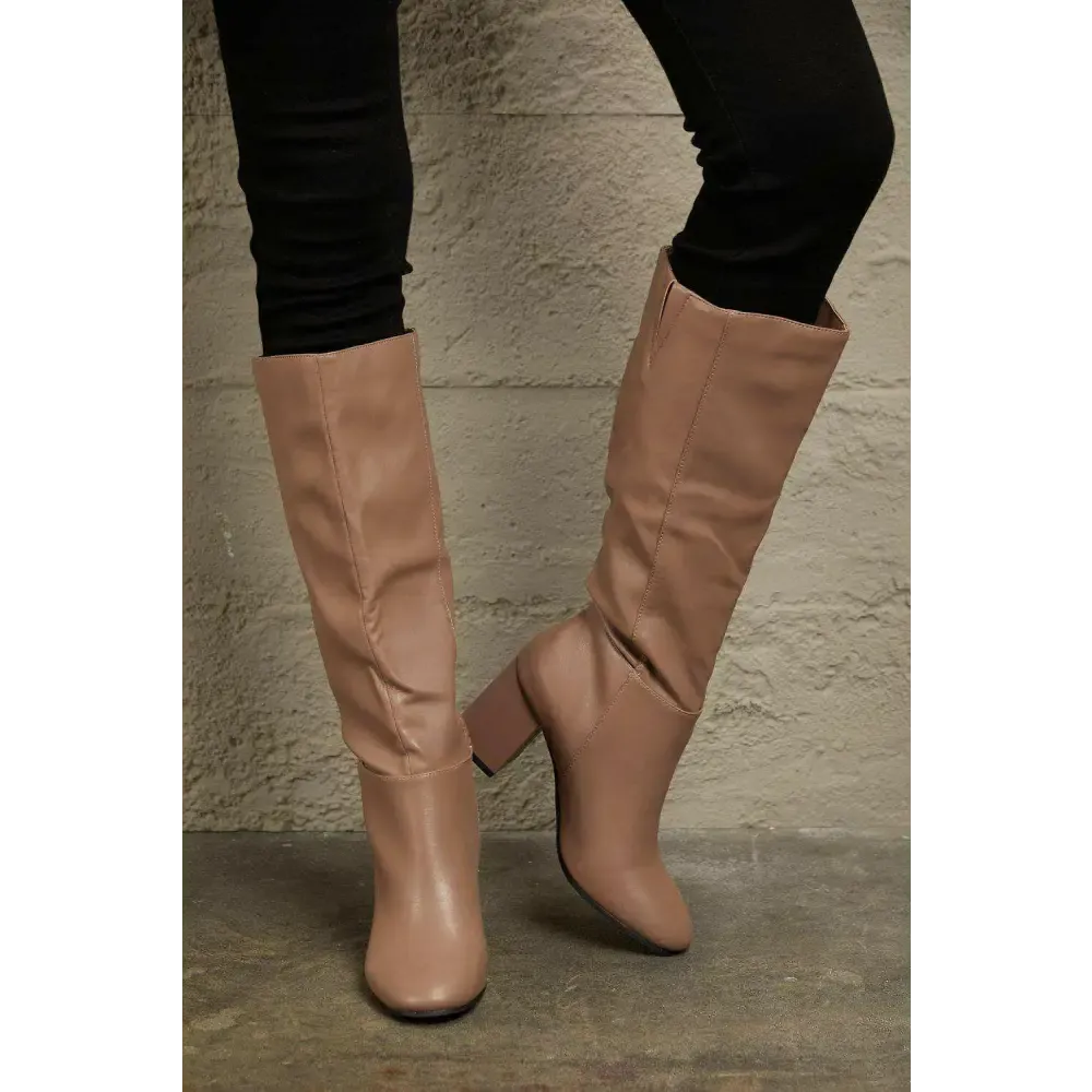 Elevate Your Style with East Lion Corp Luxury Block Heel Knee High Boots