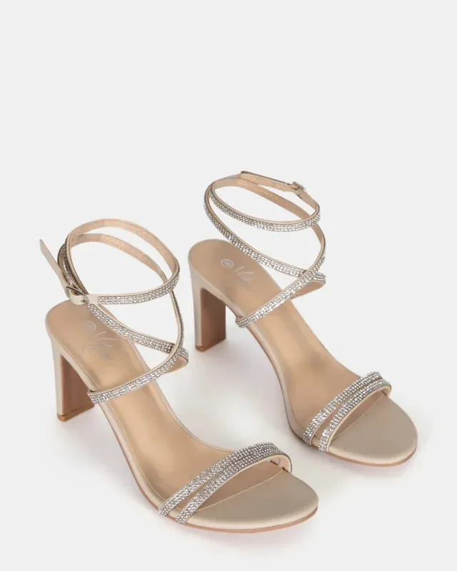 Elope Nude Rhinestone High Heel