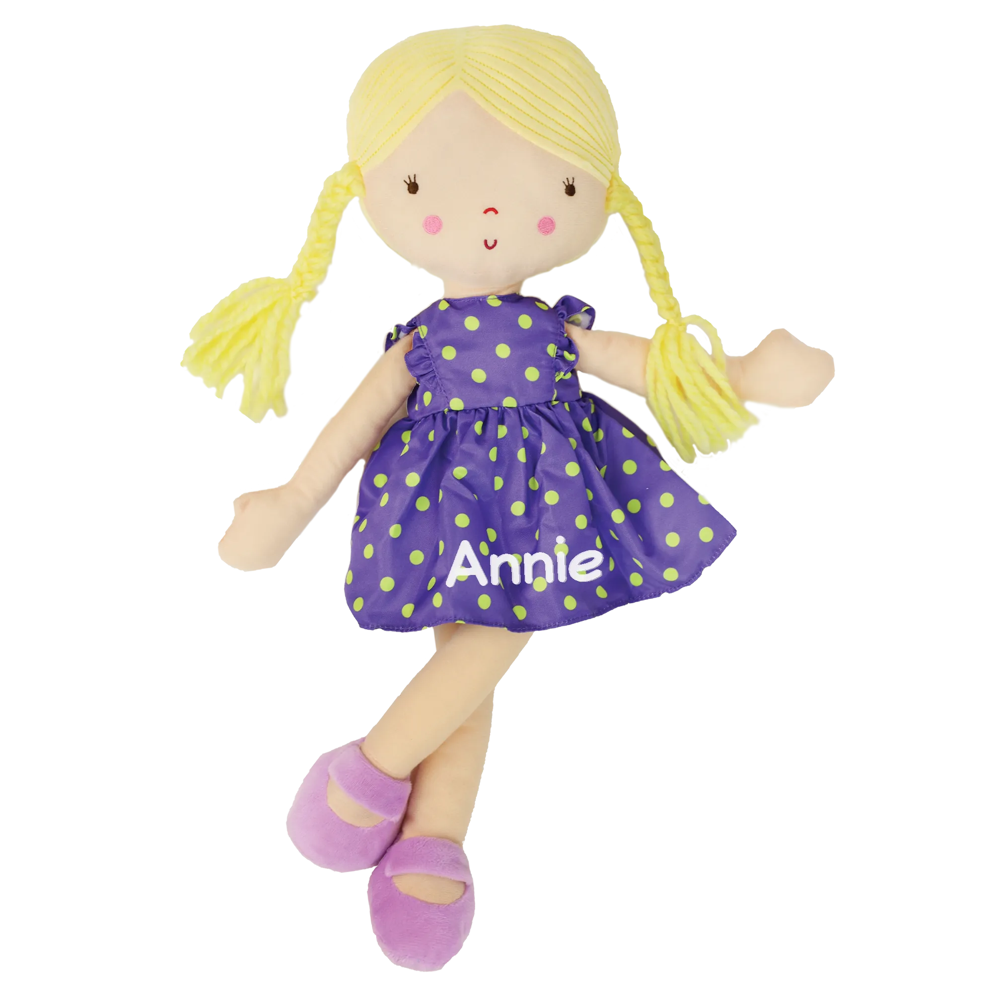 Embroidered Plush Doll 18" Blonde Chloe