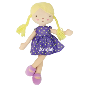 Embroidered Plush Doll 18" Blonde Chloe
