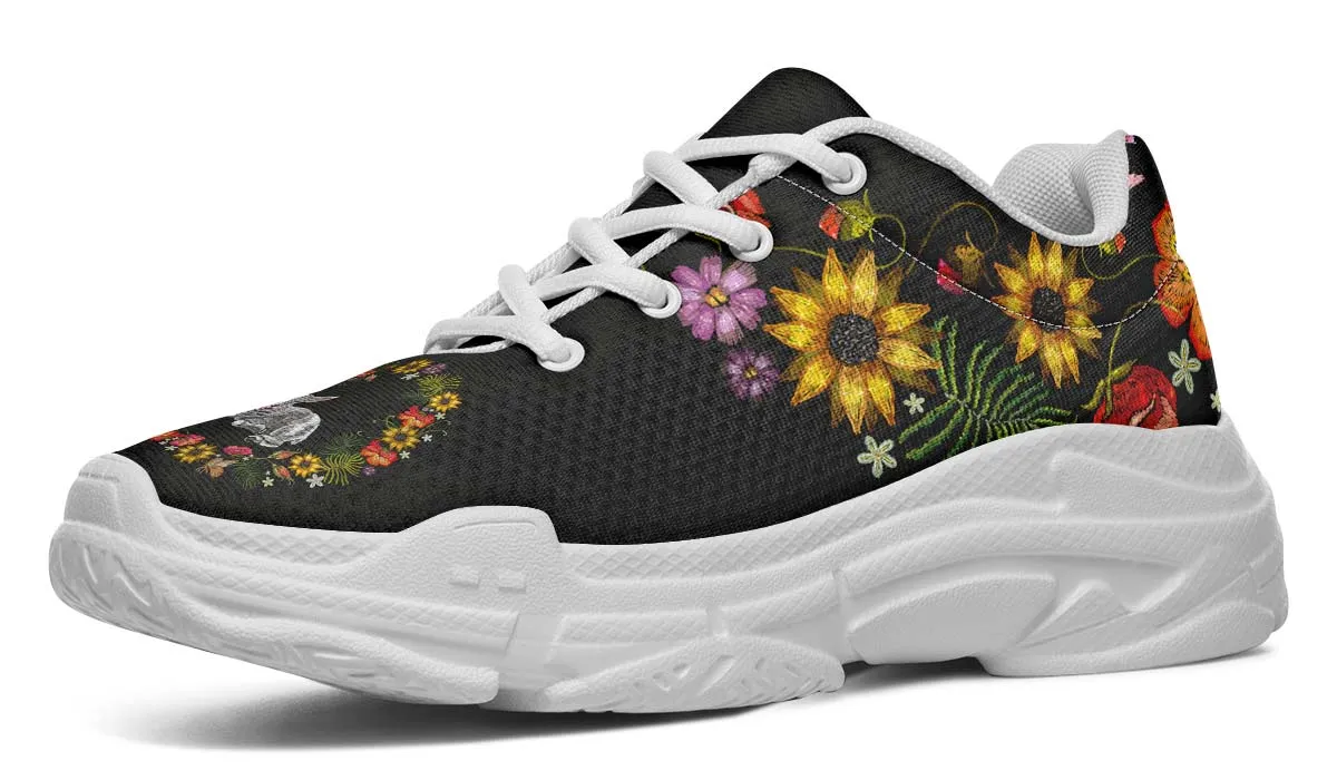 Embroidery Sheep Chunky Sneakers