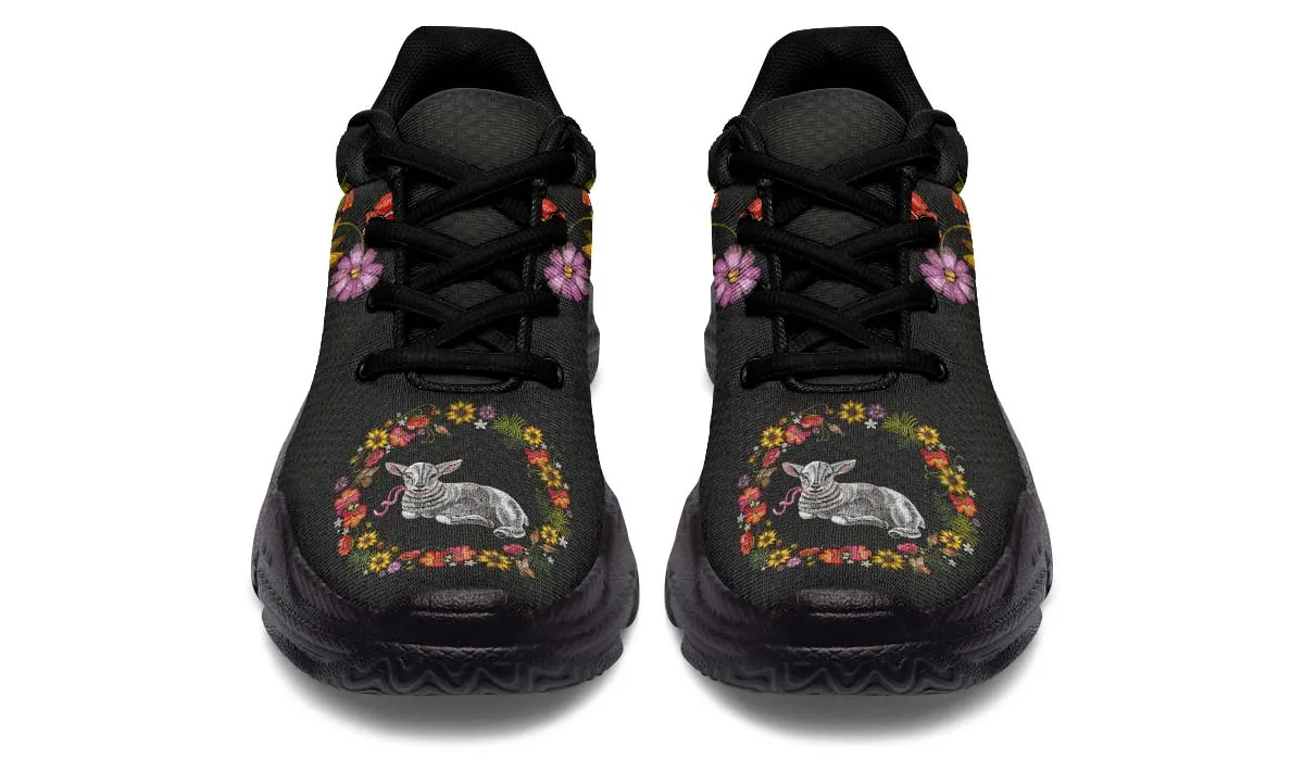 Embroidery Sheep Chunky Sneakers