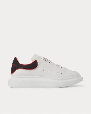 Exaggerated-Sole Rubber-Trimmed Leather  White low top sneakers