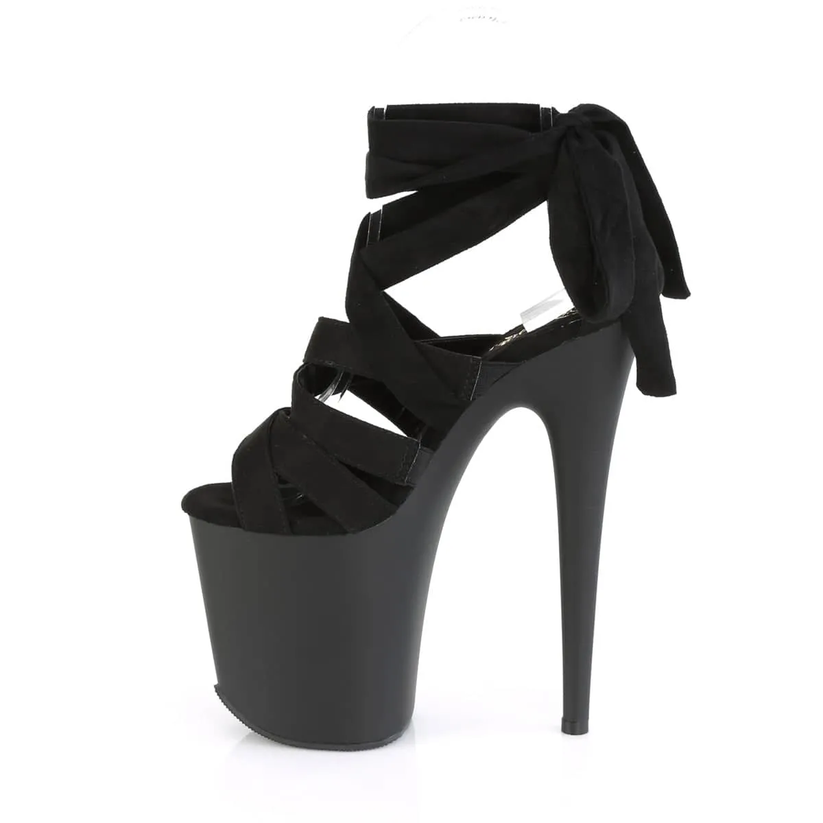 FLAMINGO-876 Black Ankle Sandal High Heel