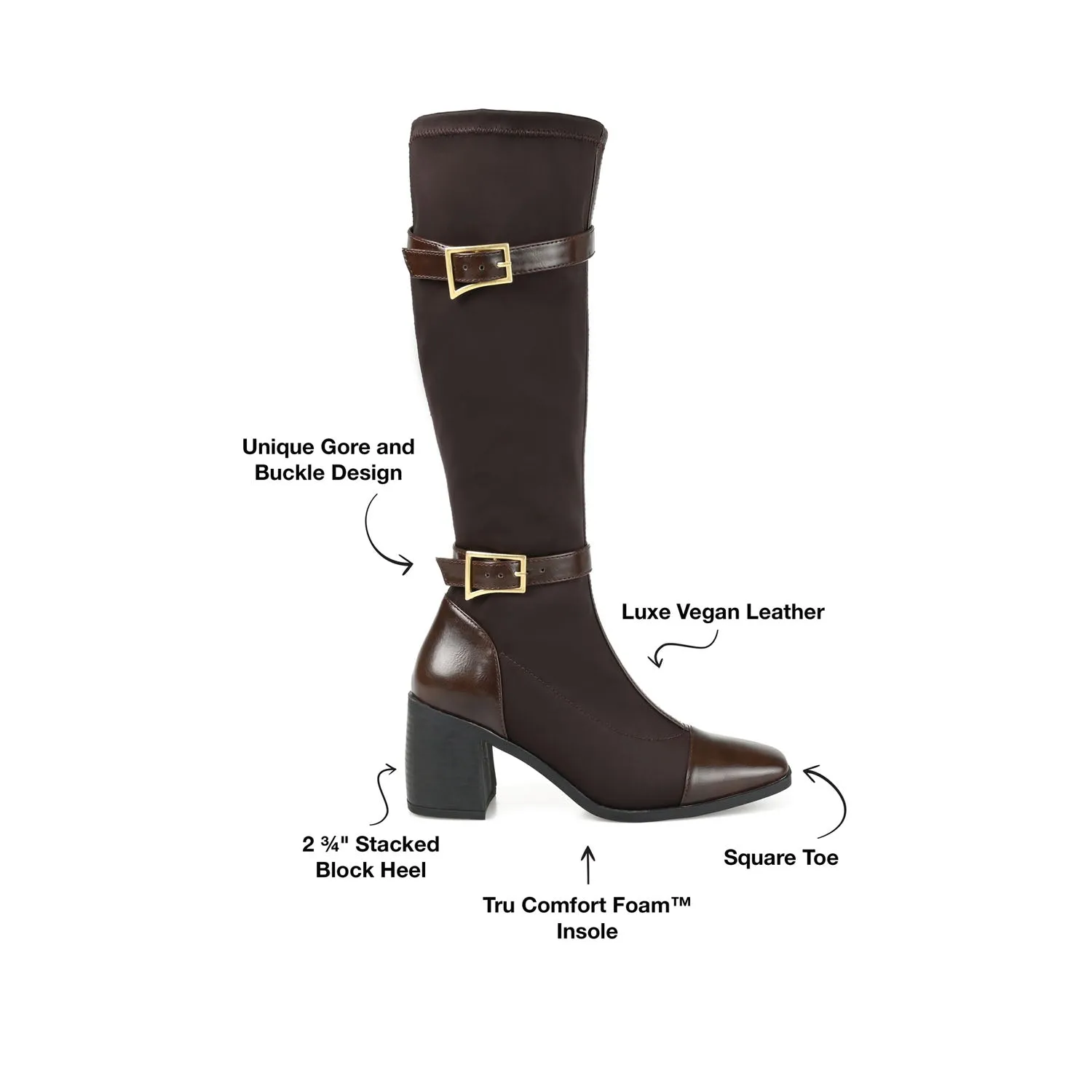 GAIBREE KNEE-HIGH BOOTS IN STRETCHY FABRIC
