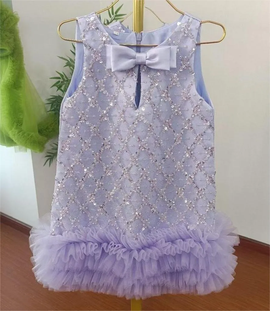 Girls Sequin plaid princess dress party dress for baby 6M-12year wear