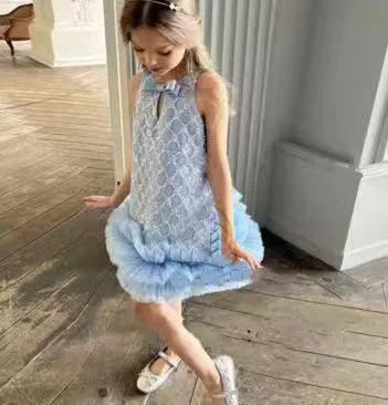 Girls Sequin plaid princess dress party dress for baby 6M-12year wear