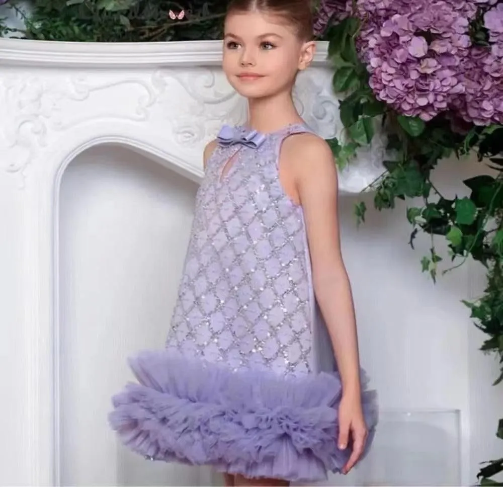 Girls Sequin plaid princess dress party dress for baby 6M-12year wear