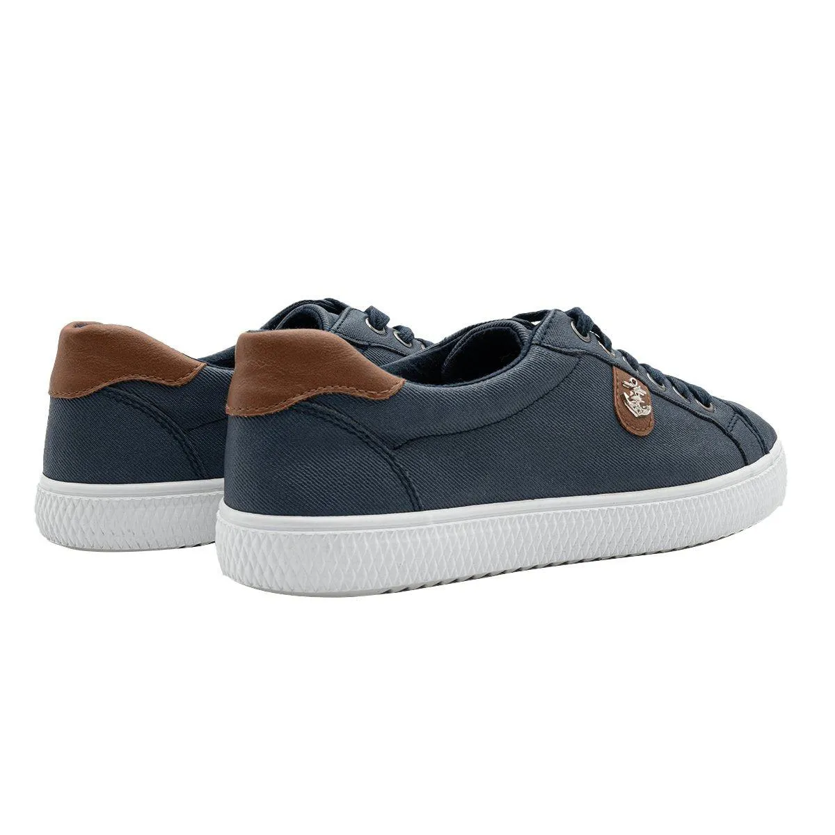 Graceland Low-Top Sneakers Coated Fabric Blue Colour For Men