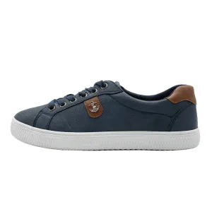 Graceland Low-Top Sneakers Coated Fabric Blue Colour For Men