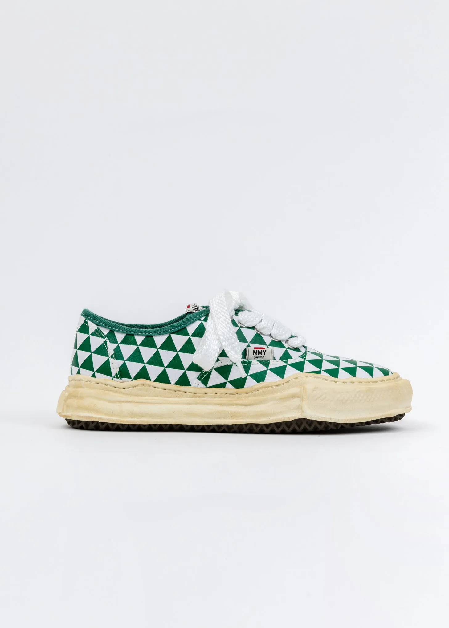 Green Printed Canvas Original Sole Overdyed Sneaker (Barker)