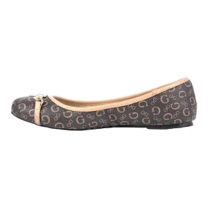Guess Ballerinas Leather Brown Colour For Women