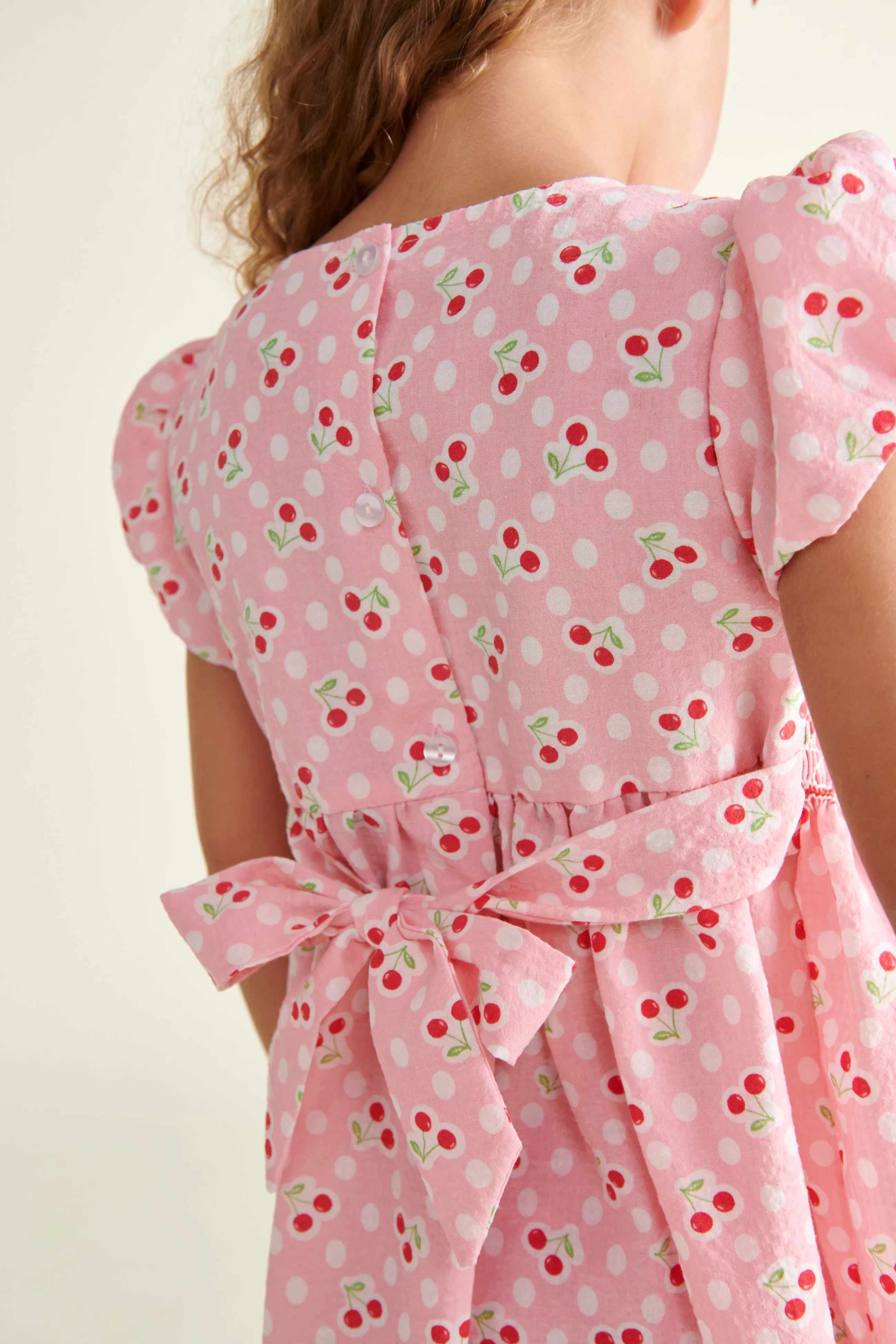 Hand-Smocked Girls Dress - Sakura