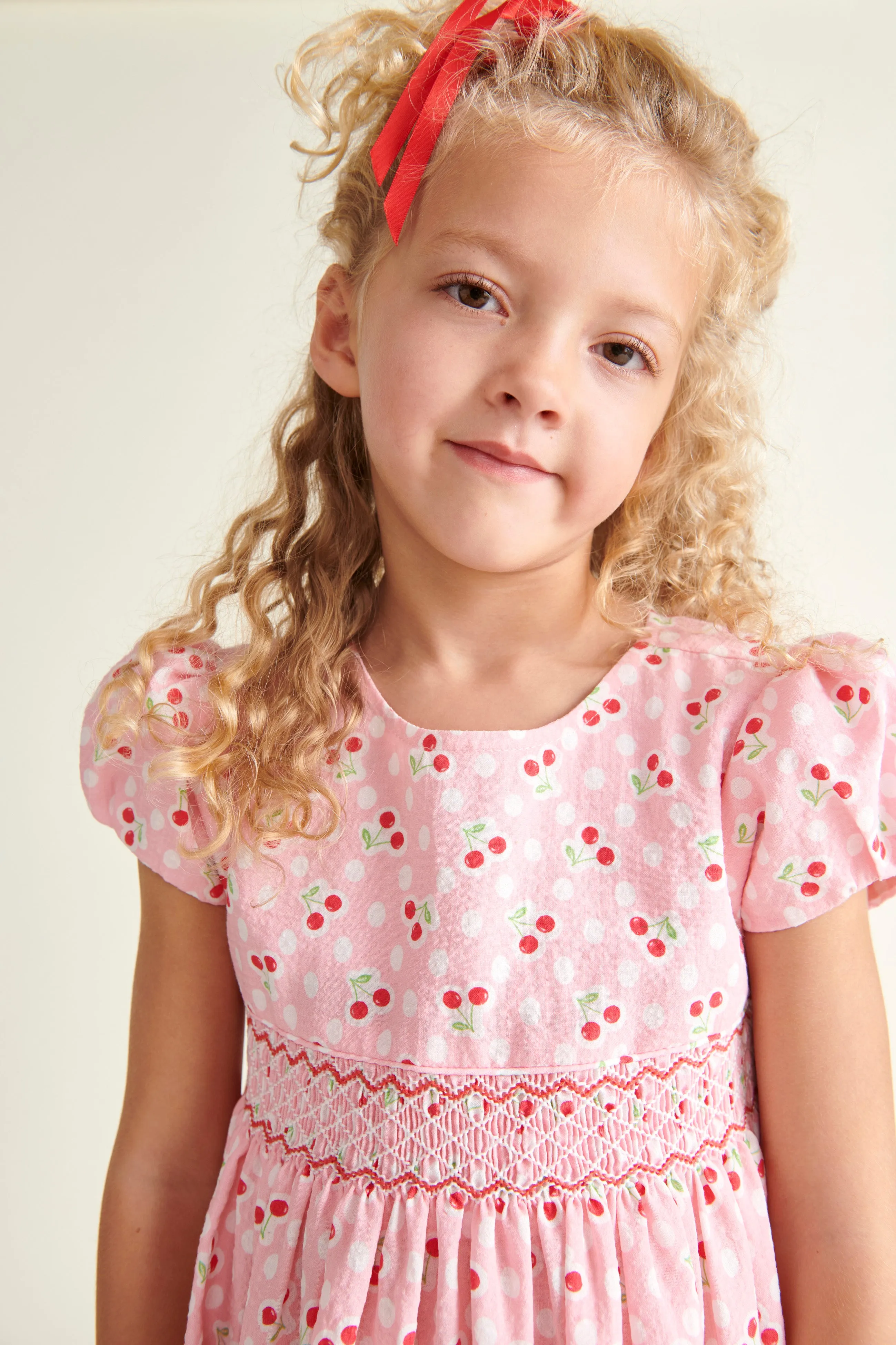 Hand-Smocked Girls Dress - Sakura