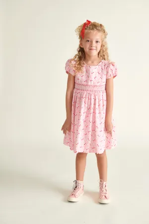 Hand-Smocked Girls Dress - Sakura