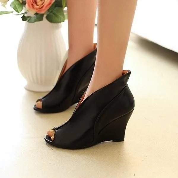Handmade Rome Sexy Novelty Peep Toe Pumps