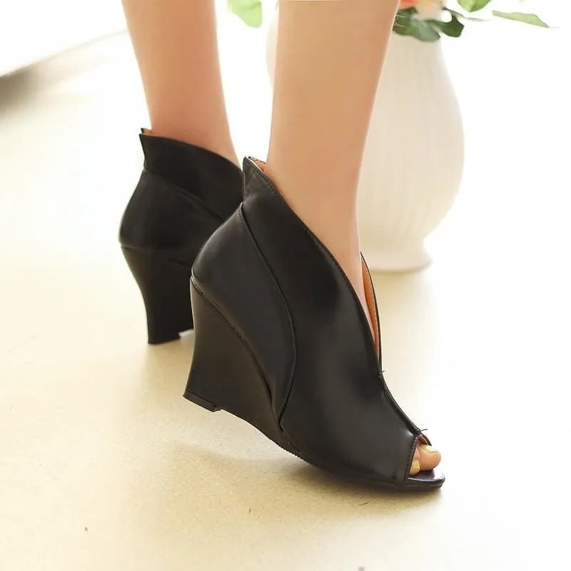 Handmade Rome Sexy Novelty Peep Toe Pumps