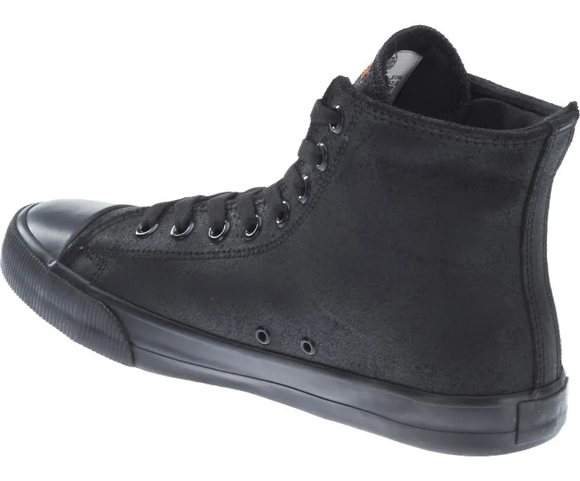Harley-Davidson® Baxter Black/Orange Leather Sneakers | D93343