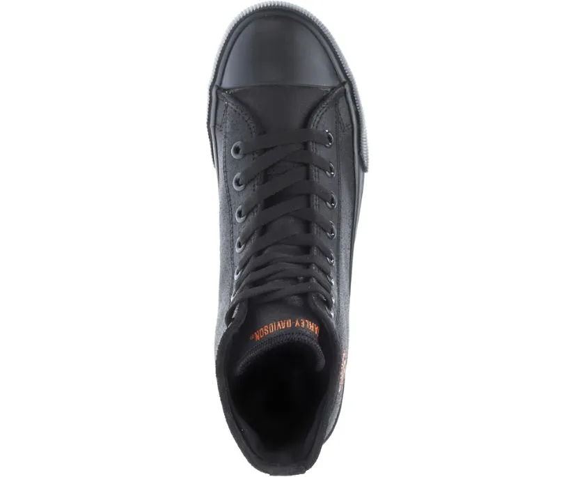 Harley-Davidson® Baxter Black/Orange Leather Sneakers | D93343