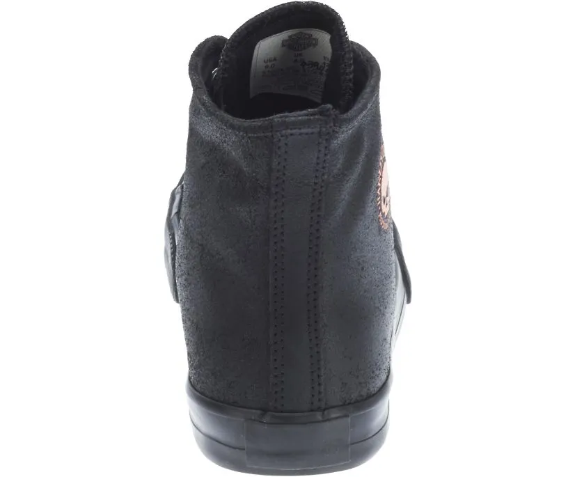 Harley-Davidson® Baxter Black/Orange Leather Sneakers | D93343
