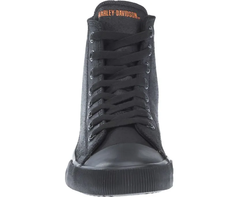 Harley-Davidson® Baxter Black/Orange Leather Sneakers | D93343