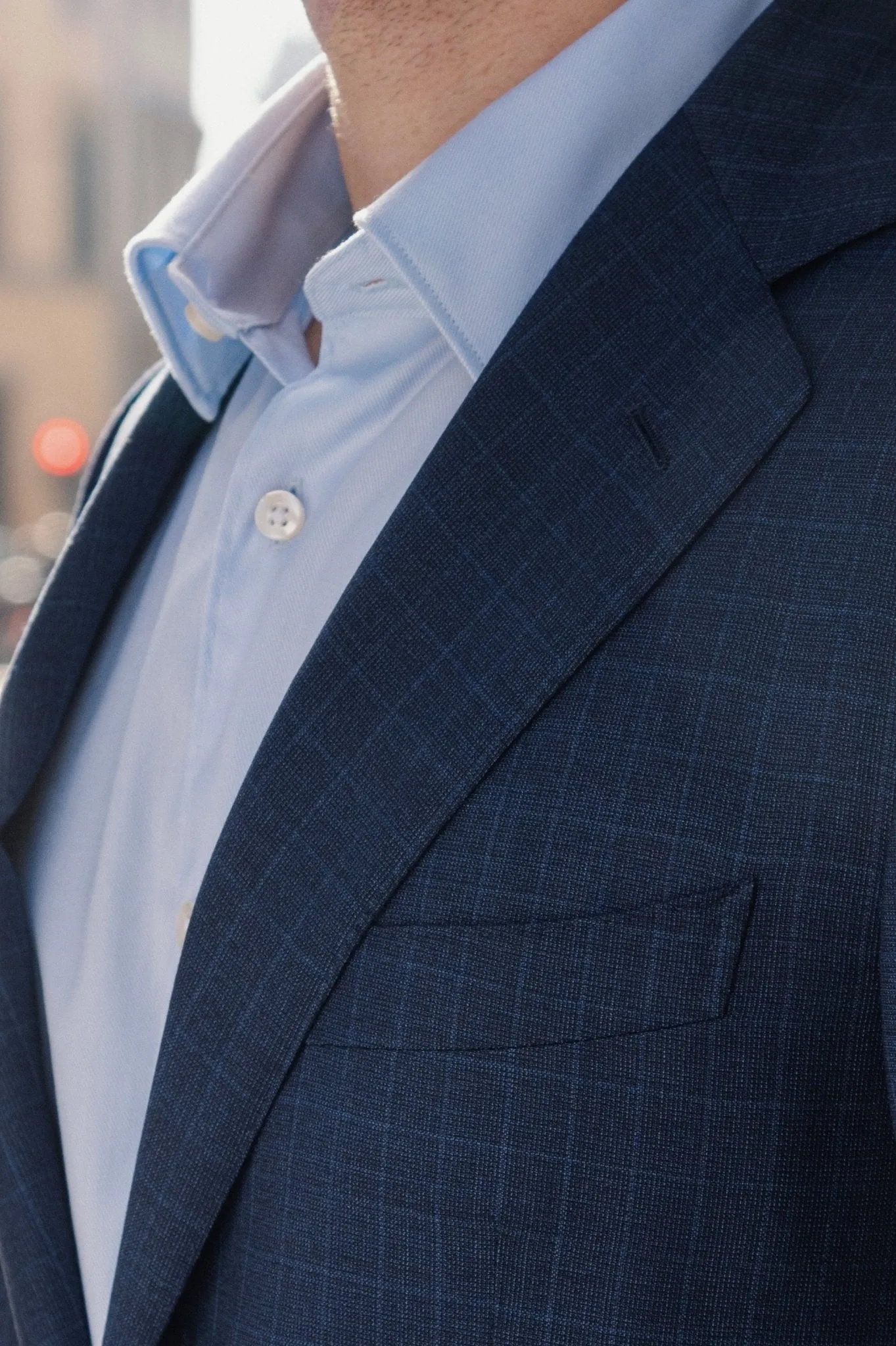 HENRY SARTORIAL HERITAGE Zegna Traveller™ Check Suit NAVY REG