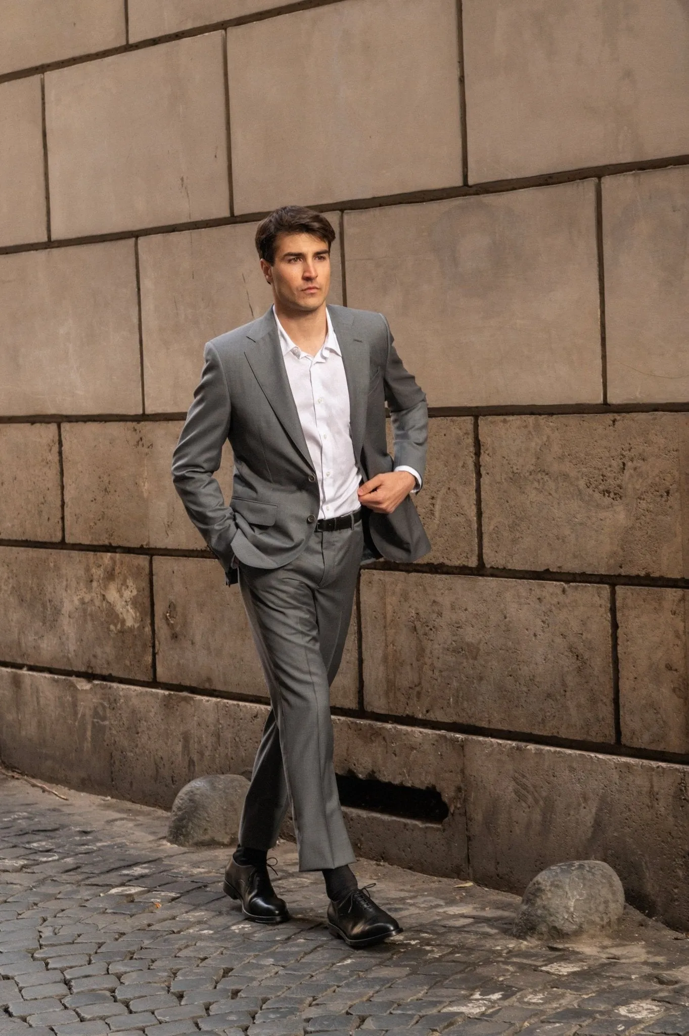 HENRY SARTORIAL HERITAGE Zegna Traveller™ Plain Suit GREY REG