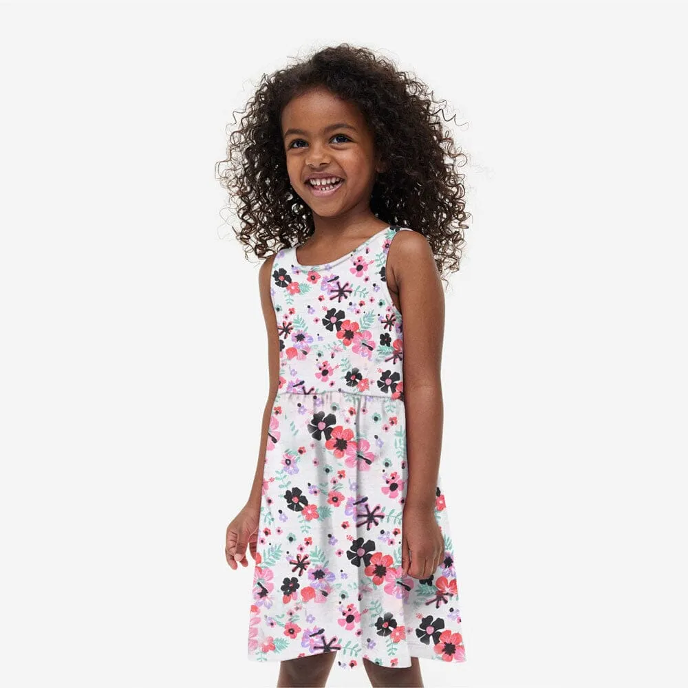 HM Girl's Enchanting Floral Sleeveless Flare Dress