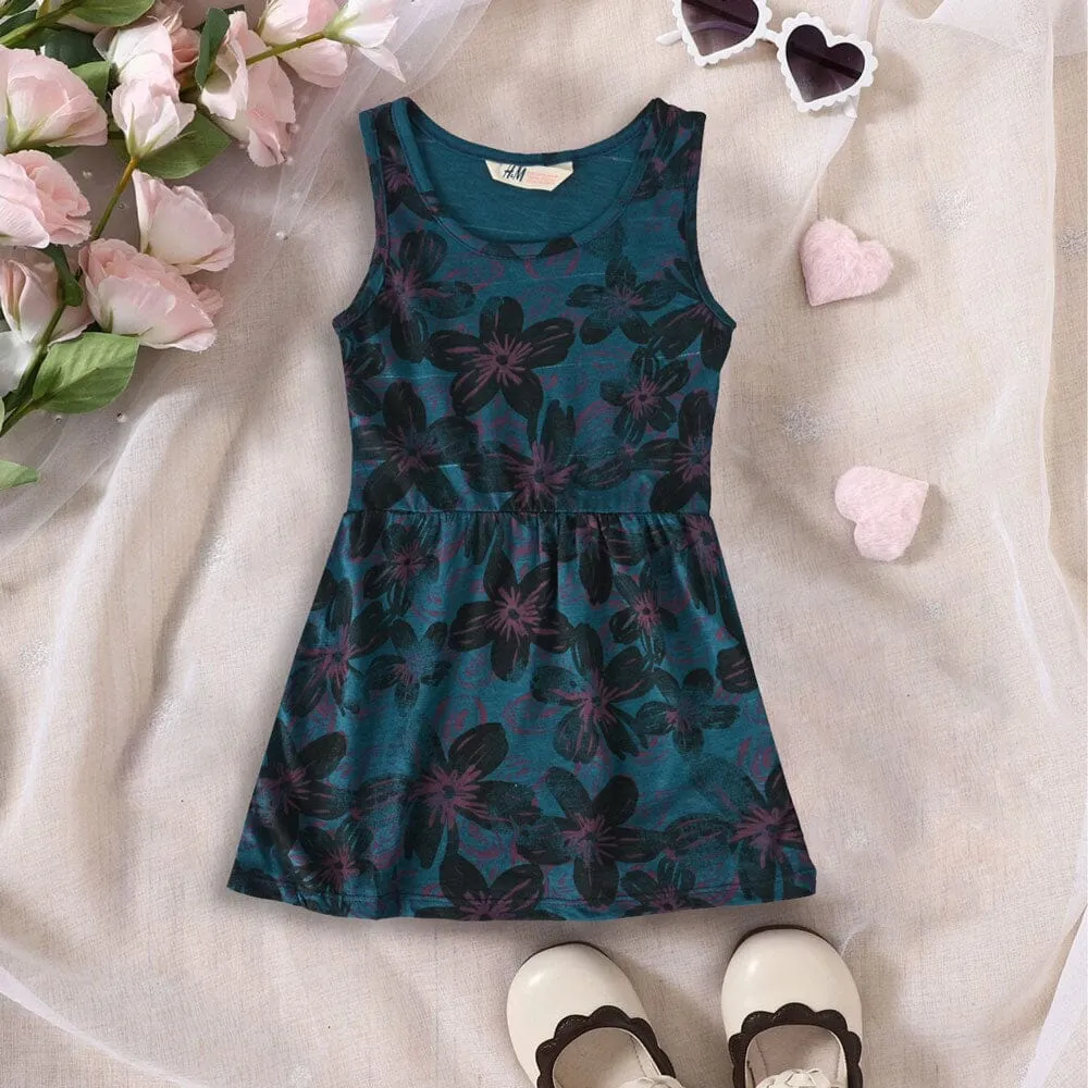 HM Girl's Enchanting Floral Sleeveless Flare Dress