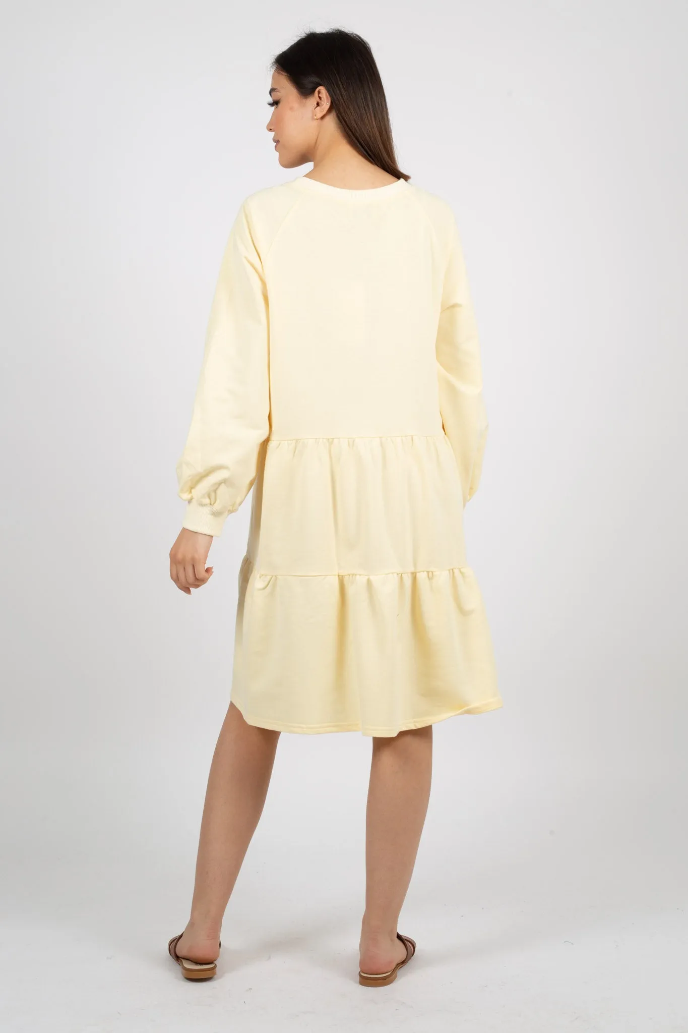 Holly Sweat Dress - Light Yellow