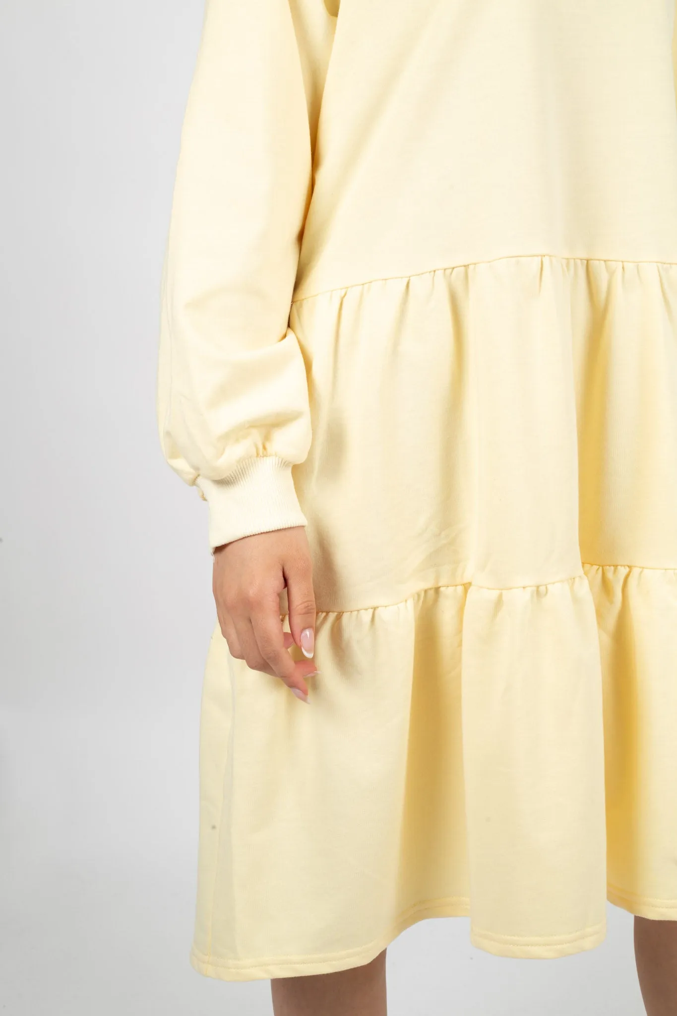 Holly Sweat Dress - Light Yellow