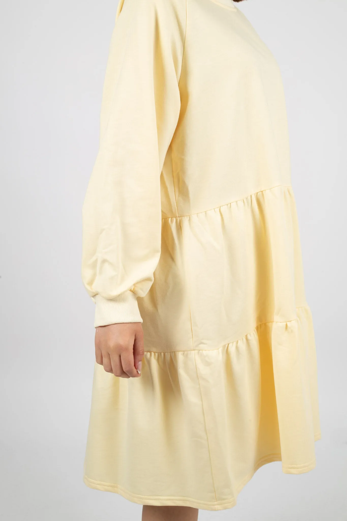 Holly Sweat Dress - Light Yellow