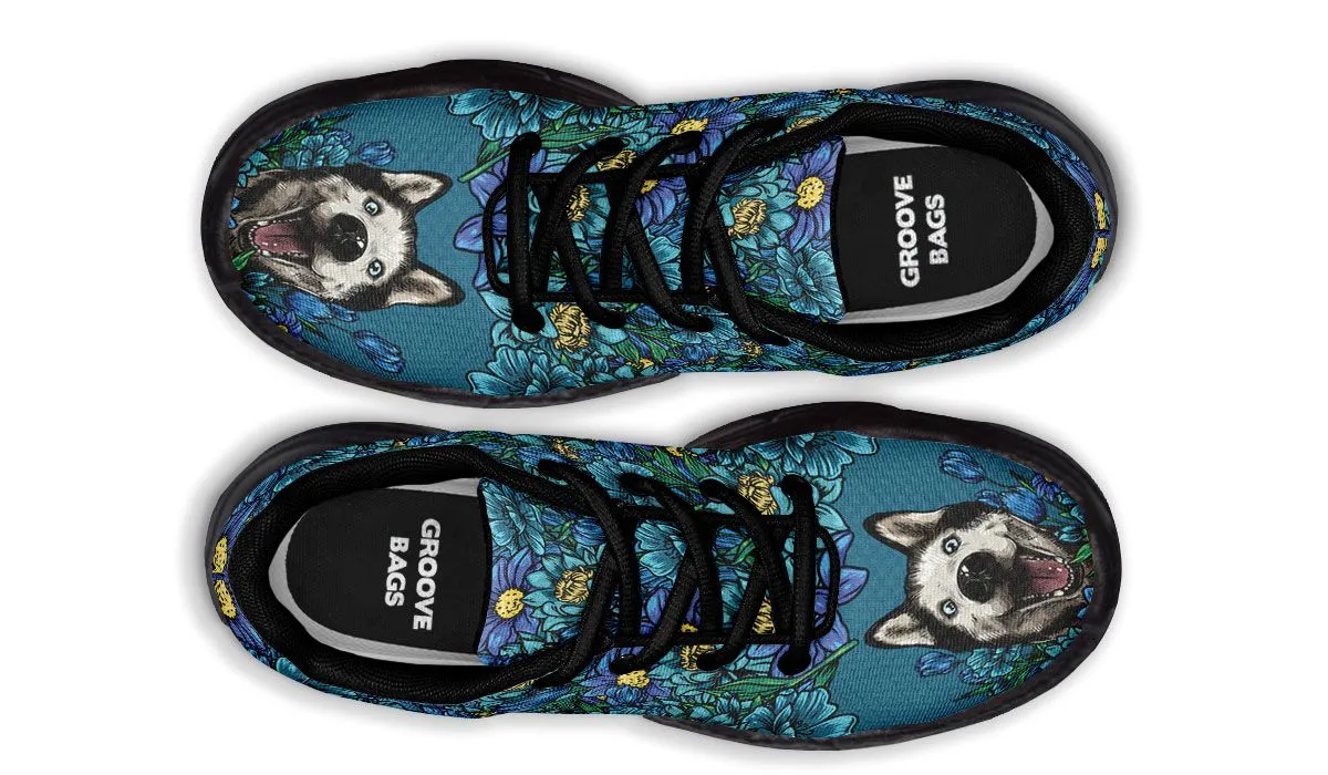 Illustrated Siberian Husky Chunky Sneakers