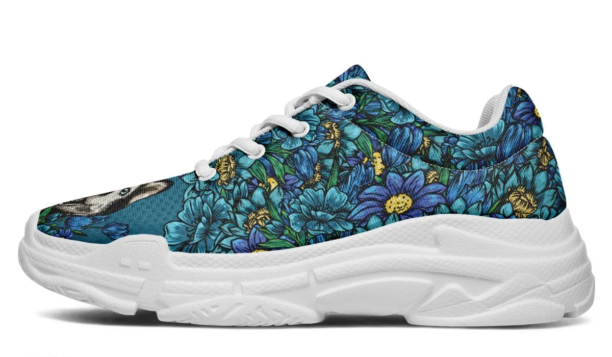 Illustrated Siberian Husky Chunky Sneakers