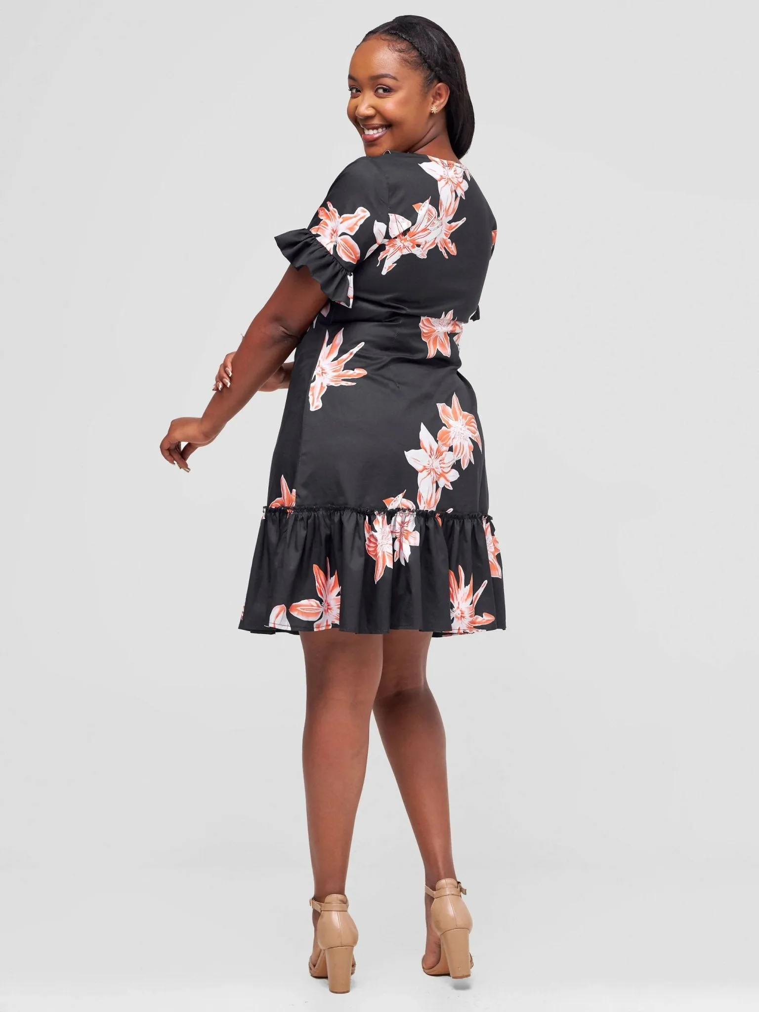 Inroses Hub Stargazer Lilies Dress - Black