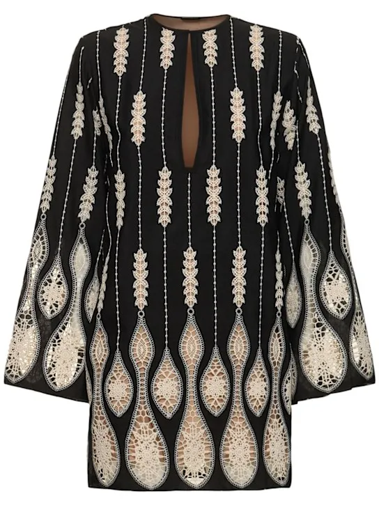 Johanna Ortiz   Vision Seeking eyelet tech mini dress 