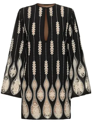 Johanna Ortiz   Vision Seeking eyelet tech mini dress 