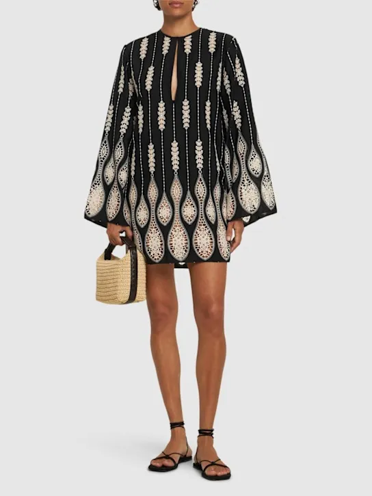 Johanna Ortiz   Vision Seeking eyelet tech mini dress 