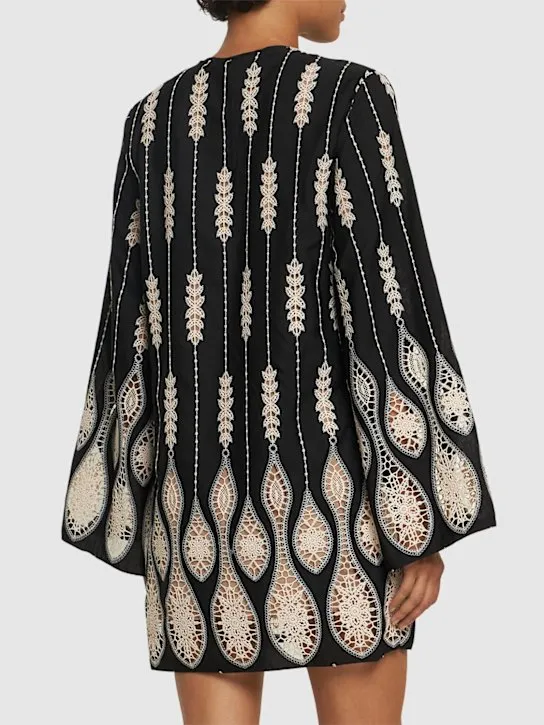 Johanna Ortiz   Vision Seeking eyelet tech mini dress 