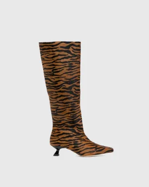 Jolanda Tiger Stripe Knee High Boots