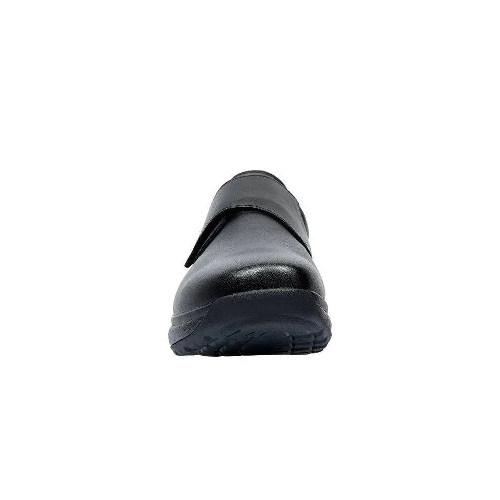 Joya Edward Black Mens Leather Arch Support Touch Fasten Shoes