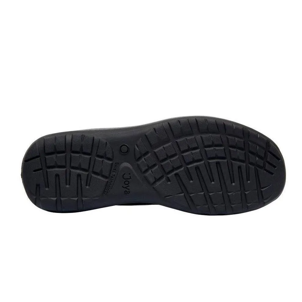Joya Edward Black Mens Leather Arch Support Touch Fasten Shoes