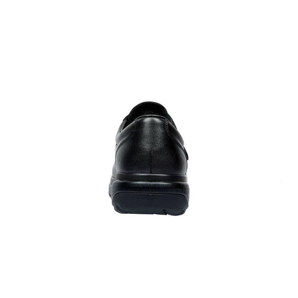 Joya Edward Black Mens Leather Arch Support Touch Fasten Shoes