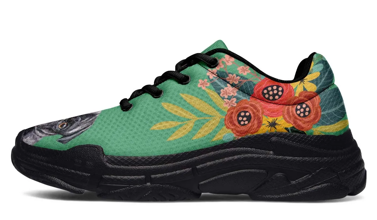 Joyful Black Pug Chunky Sneakers